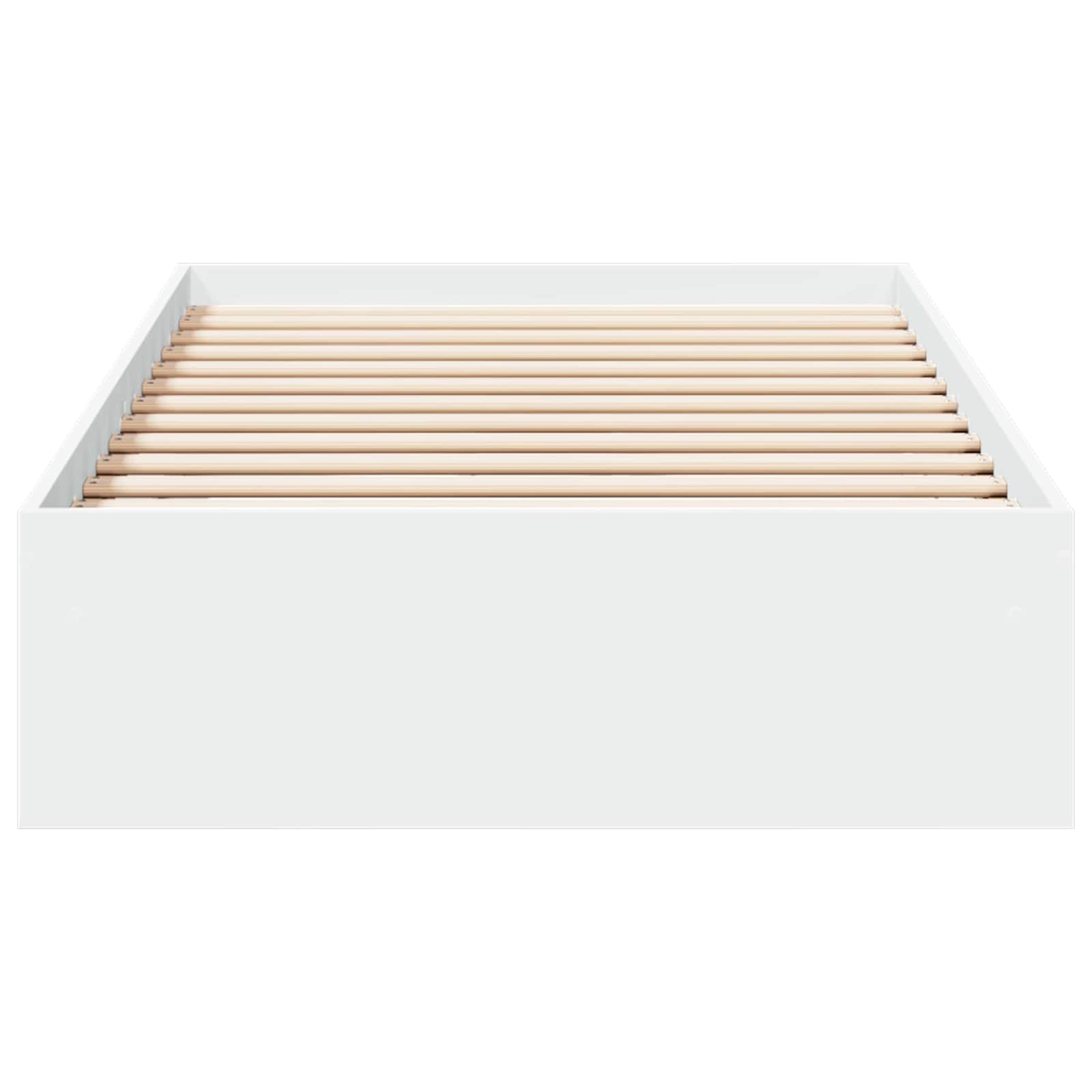 Lovos rėmas su saugojimu Balta 80 x 200 cm Apdirbta mediena