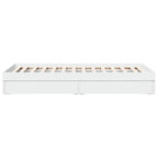 Lovos rėmas su saugojimu Balta 80 x 200 cm Apdirbta mediena