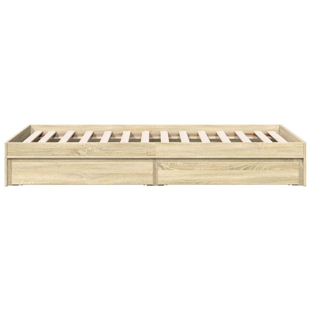 Lovos rėmas su saugojimu su stalčių Sonoma ąžuolas 80 x 200 cm