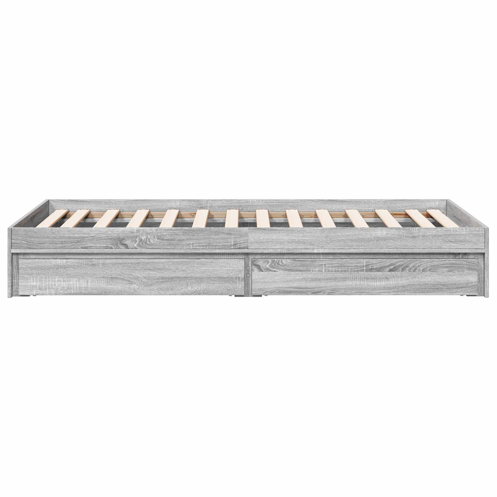 Lovos rėmas su saugojimu su stalčių Pilka Sonoma 80 x 200 cm