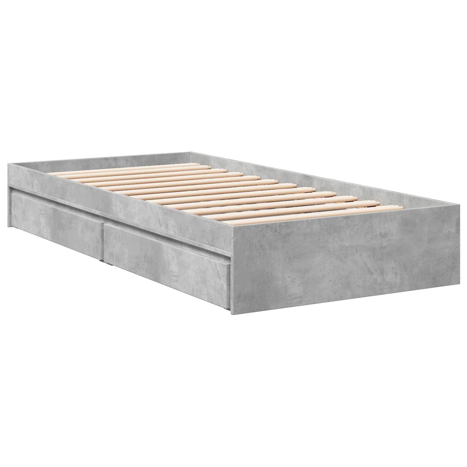 Lovos rėmas su saugojimu su stalčių Betono pilka 80 x 200 cm