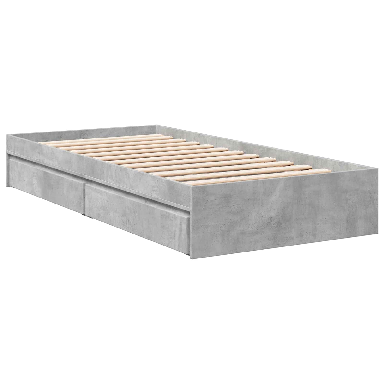 Lovos rėmas su saugojimu su stalčių Betono pilka 80 x 200 cm