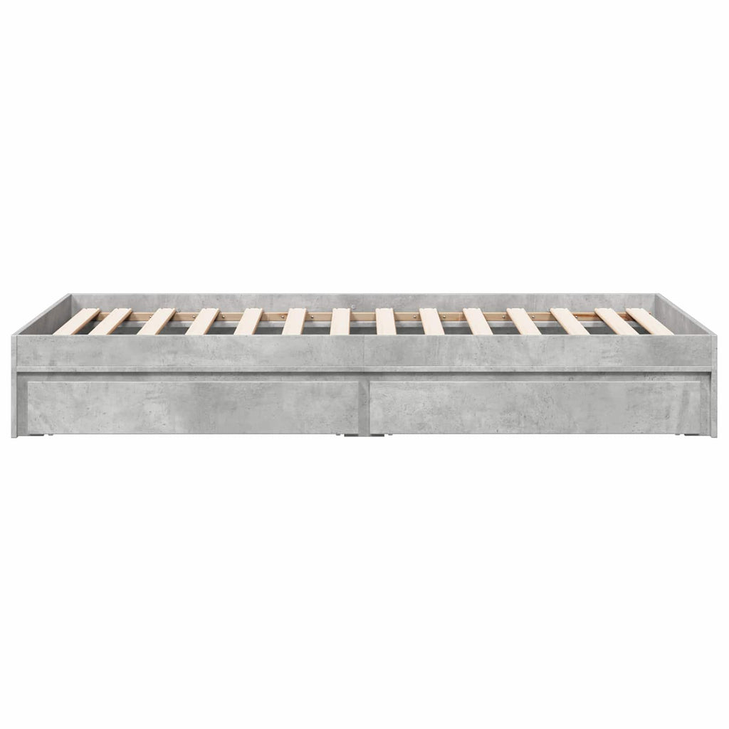 Lovos rėmas su saugojimu su stalčių Betono pilka 80 x 200 cm
