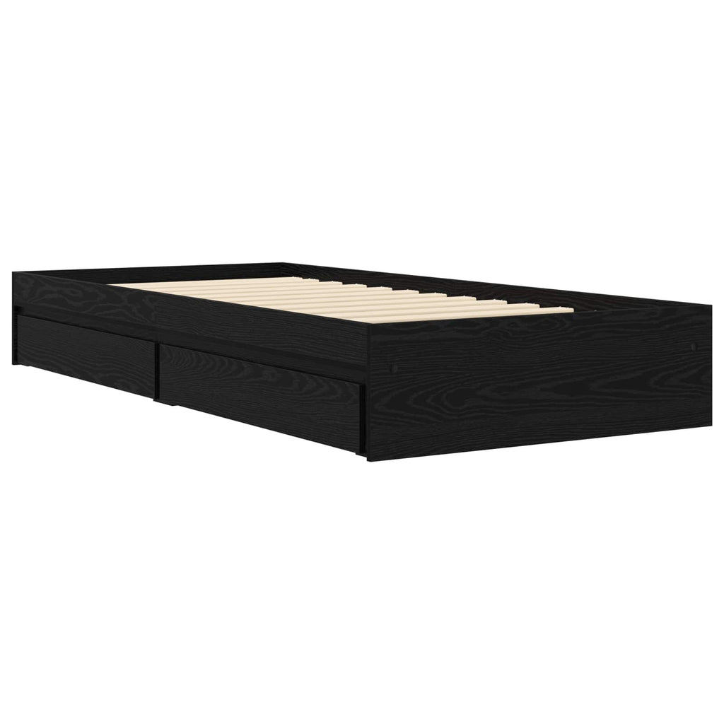 Lovos rėmas su saugojimu su stalčių Juodojo ąžuolo 80 x 200 cm