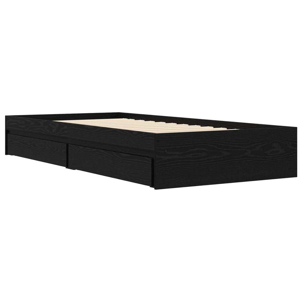 Lovos rėmas su saugojimu su stalčių Juodojo ąžuolo 80 x 200 cm