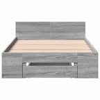 Lovos rėmas su saugojimu su stalčių Pilka Sonoma 80 x 200 cm