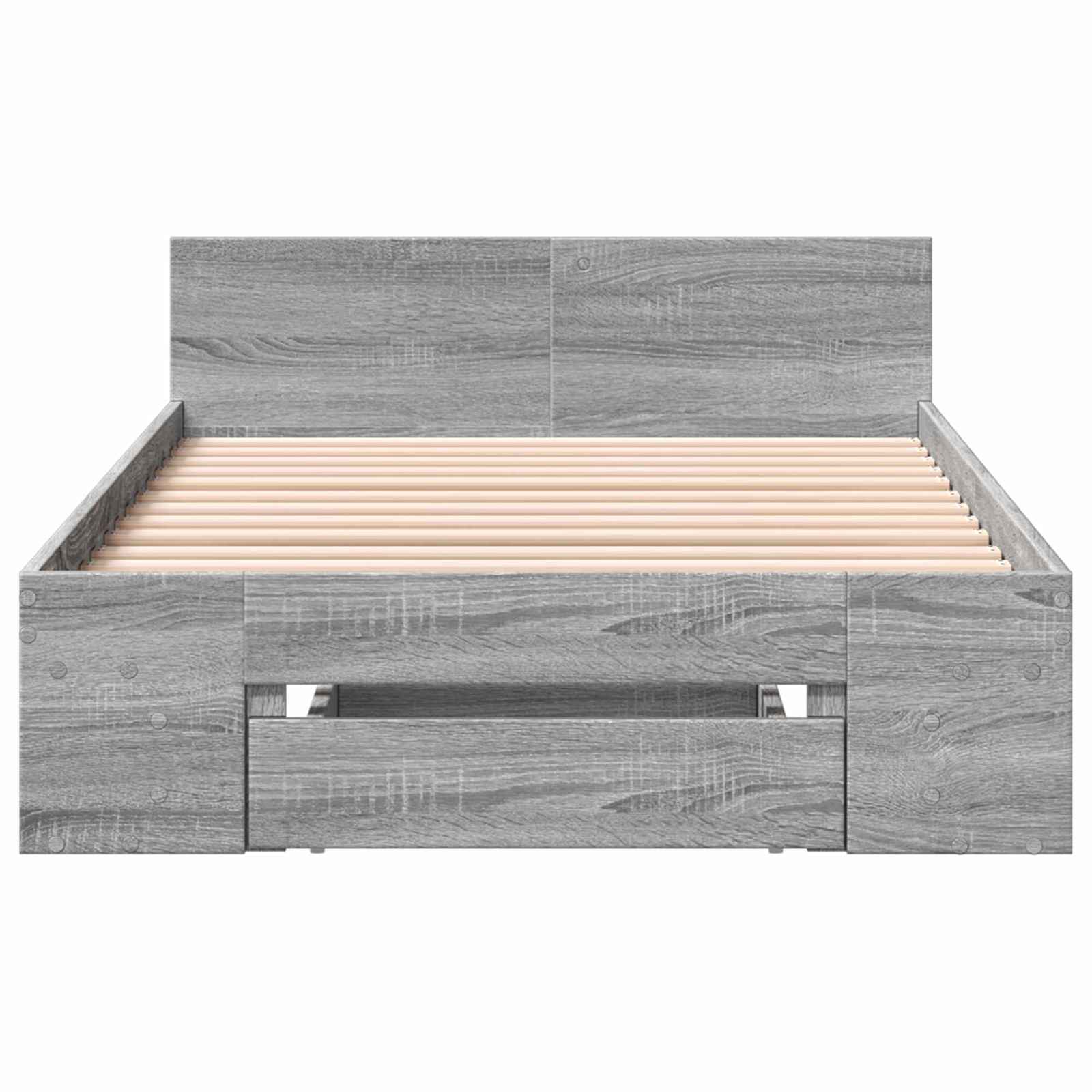 Lovos rėmas su saugojimu su stalčių Pilka Sonoma 80 x 200 cm