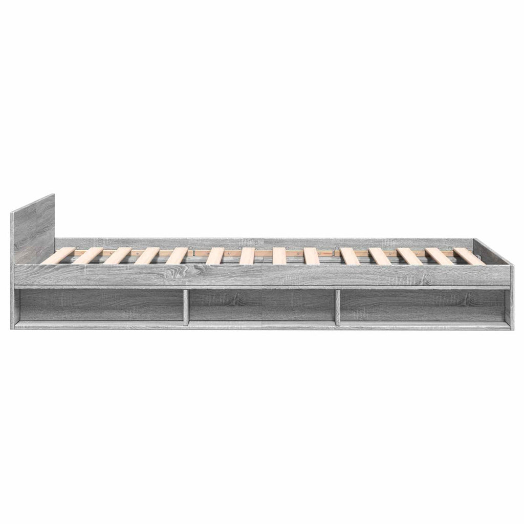 Lovos rėmas su saugojimu su stalčių Pilka Sonoma 80 x 200 cm