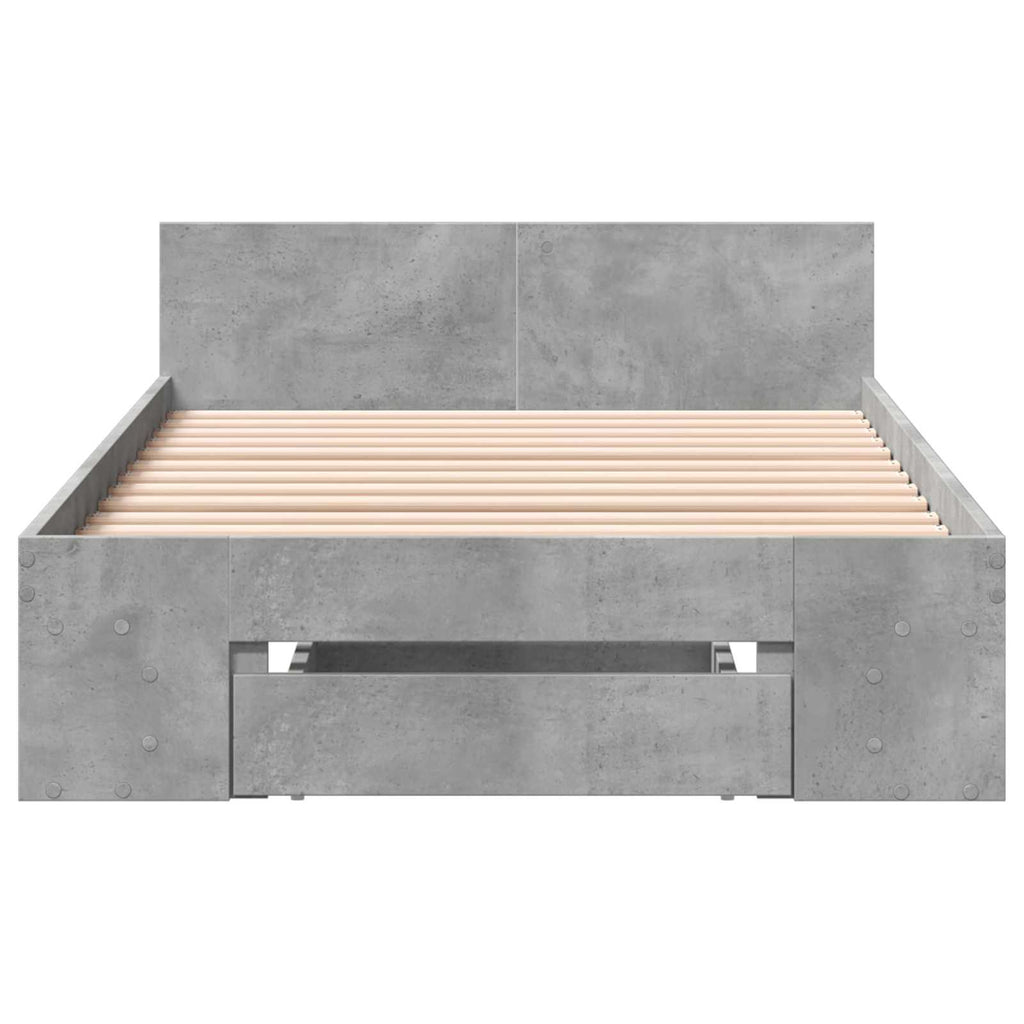 Lovos rėmas su saugojimu su stalčių Betono pilka 80 x 200 cm