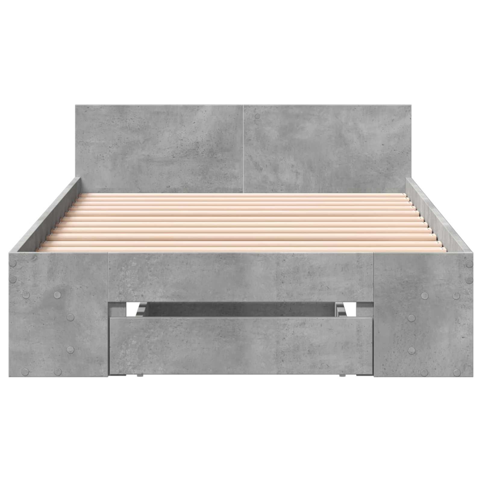 Lovos rėmas su saugojimu su stalčių Betono pilka 80 x 200 cm
