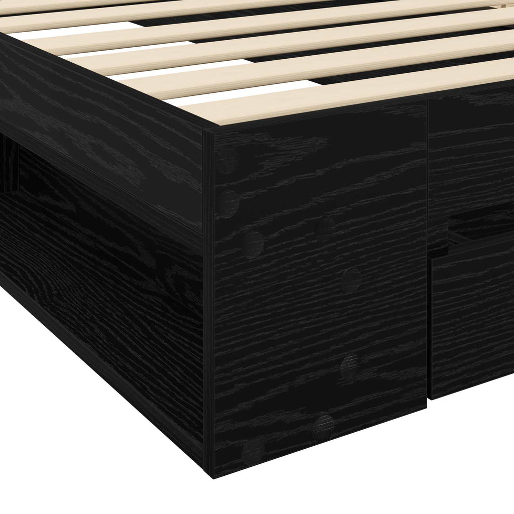 Lovos rėmas su saugojimu su stalčių Juodojo ąžuolo 80 x 200 cm
