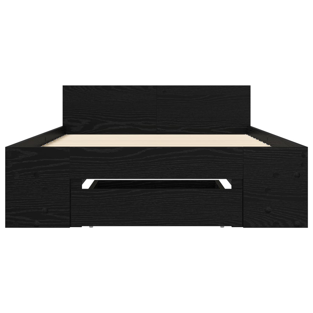 Lovos rėmas su saugojimu su stalčių Juodojo ąžuolo 80 x 200 cm