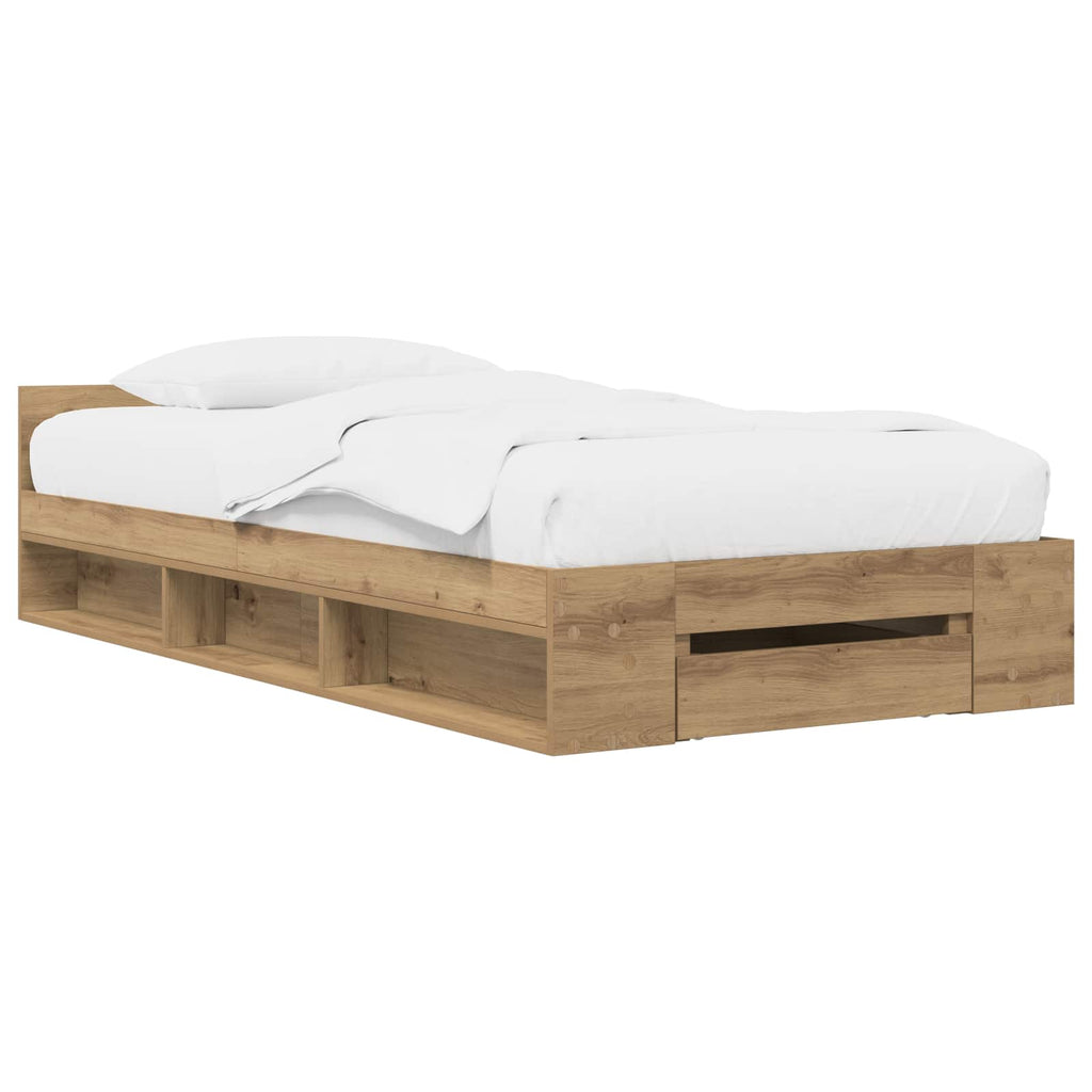Lovos rėmas su saugojimu su stalčių Artisano ąžuolo 80 x 200 cm