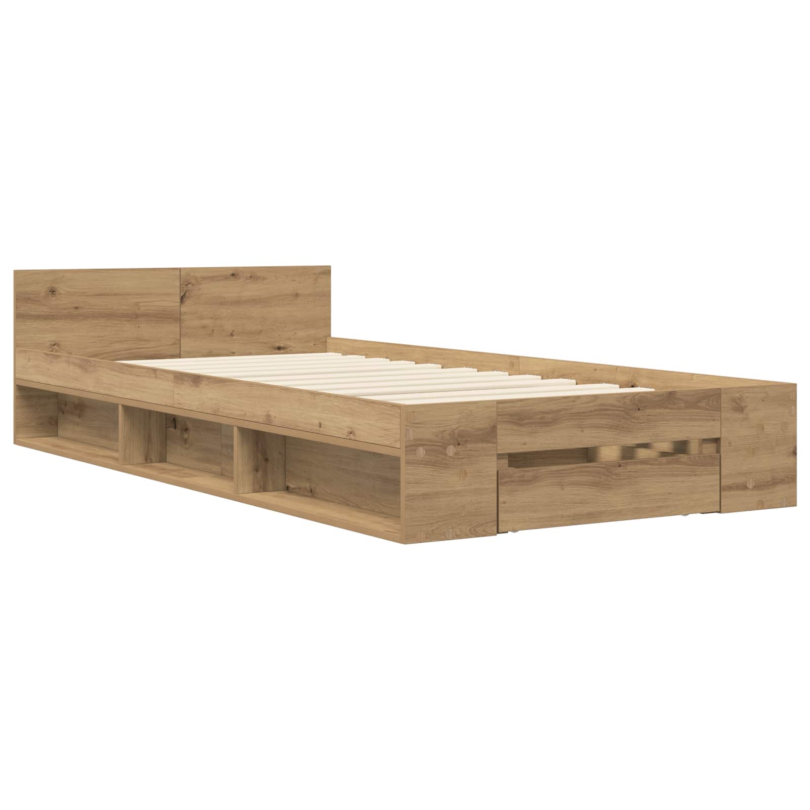 Lovos rėmas su saugojimu su stalčių Artisano ąžuolo 80 x 200 cm