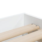 Lovos rėmas su saugojimu Balta 80 x 200 cm Apdirbta mediena