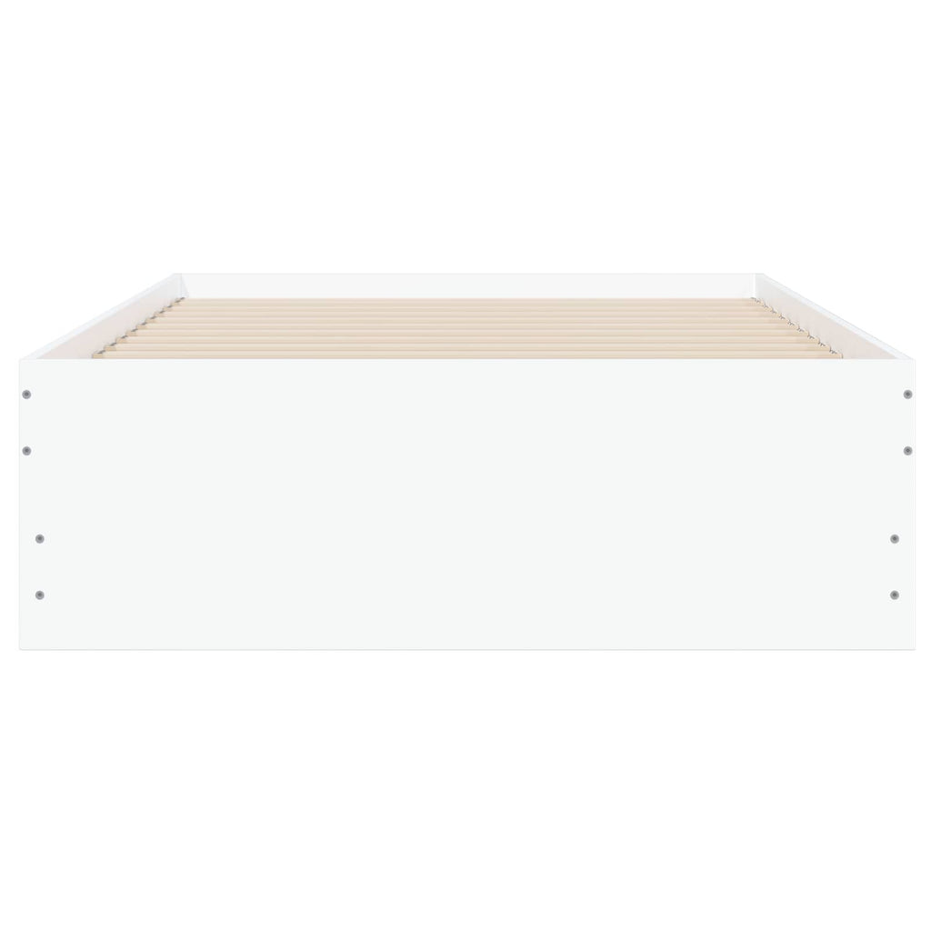 Lovos rėmas su saugojimu Balta 80 x 200 cm Apdirbta mediena