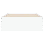 Lovos rėmas su saugojimu Balta 80 x 200 cm Apdirbta mediena