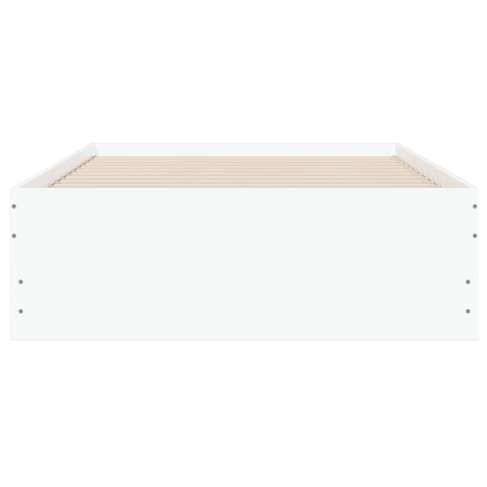 Lovos rėmas su saugojimu Balta 80 x 200 cm Apdirbta mediena
