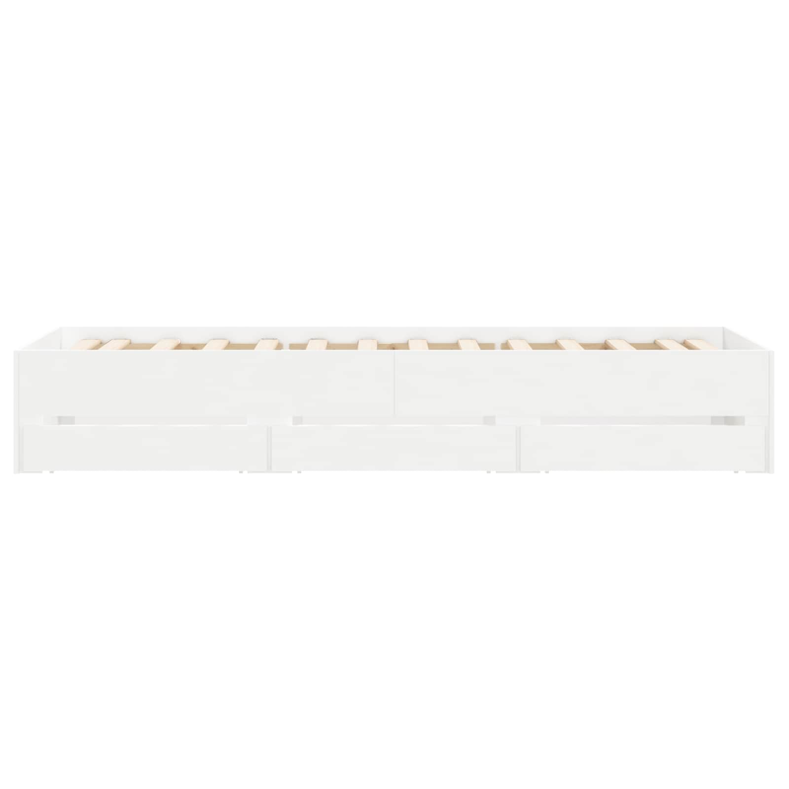Lovos rėmas su saugojimu Balta 80 x 200 cm Apdirbta mediena