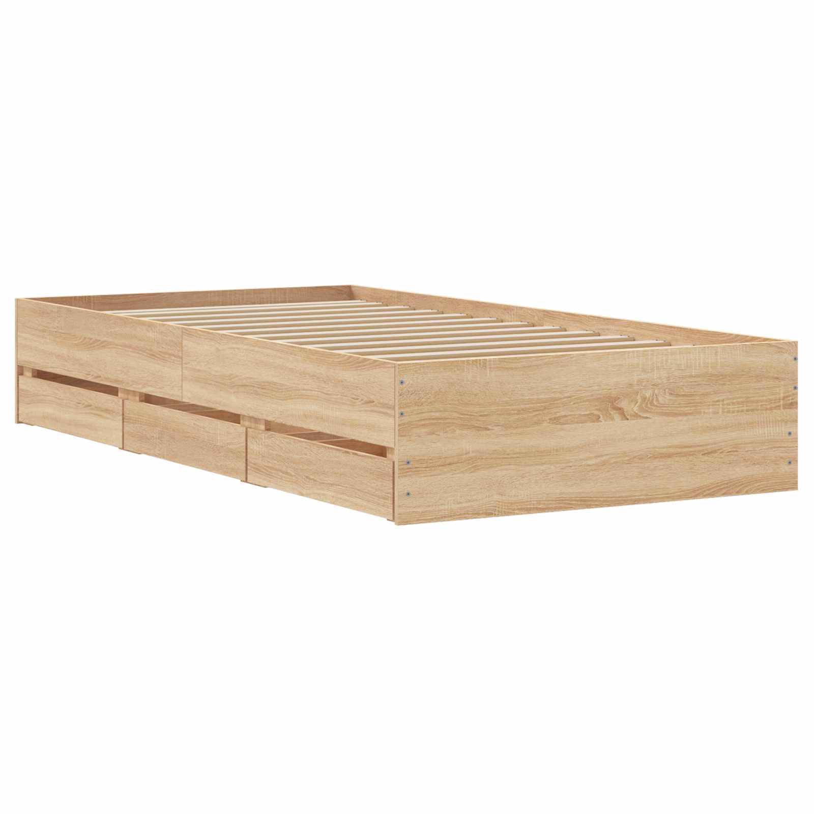 Lovos rėmas su saugojimu su stalčių Sonoma ąžuolas 80 x 200 cm