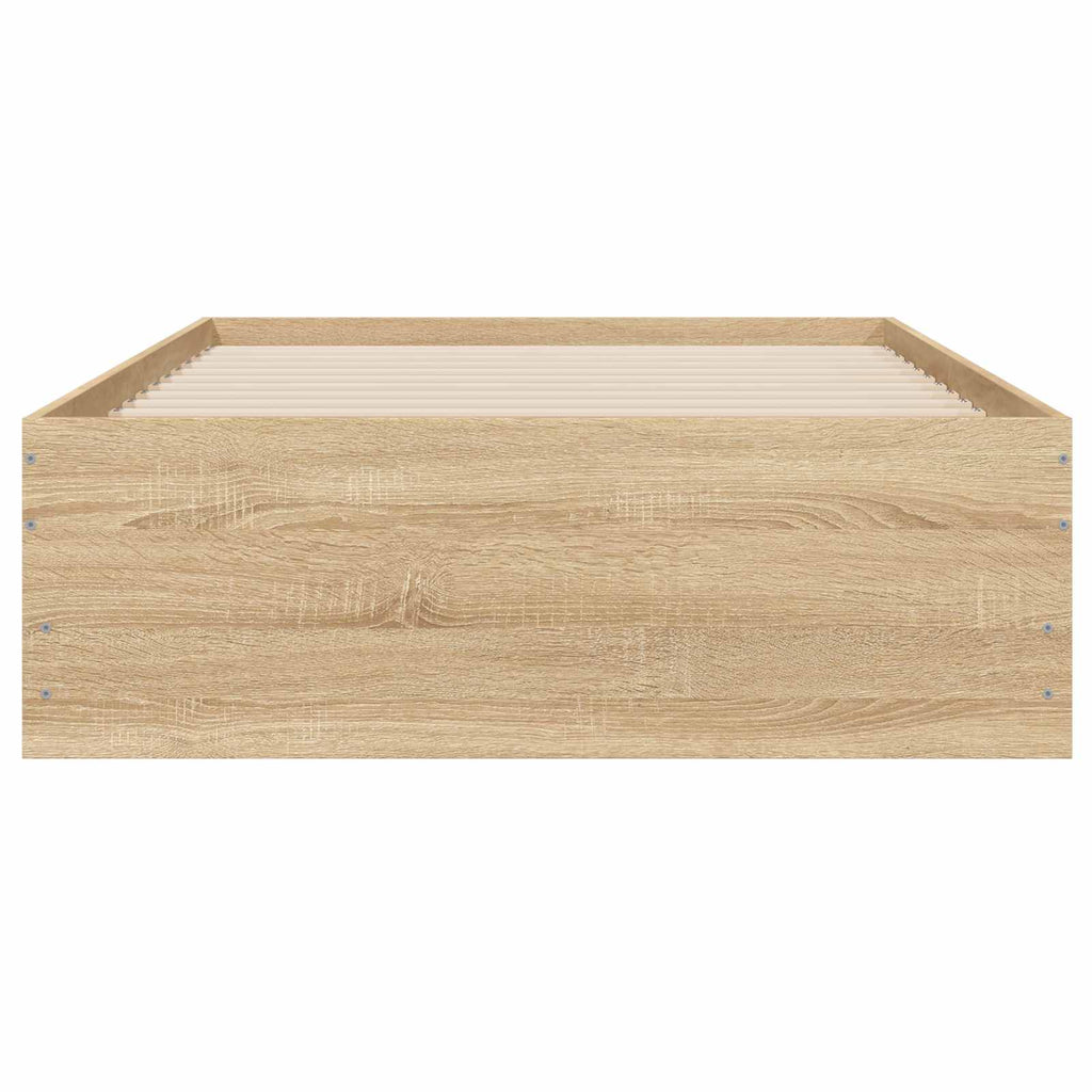 Lovos rėmas su saugojimu su stalčių Sonoma ąžuolas 80 x 200 cm