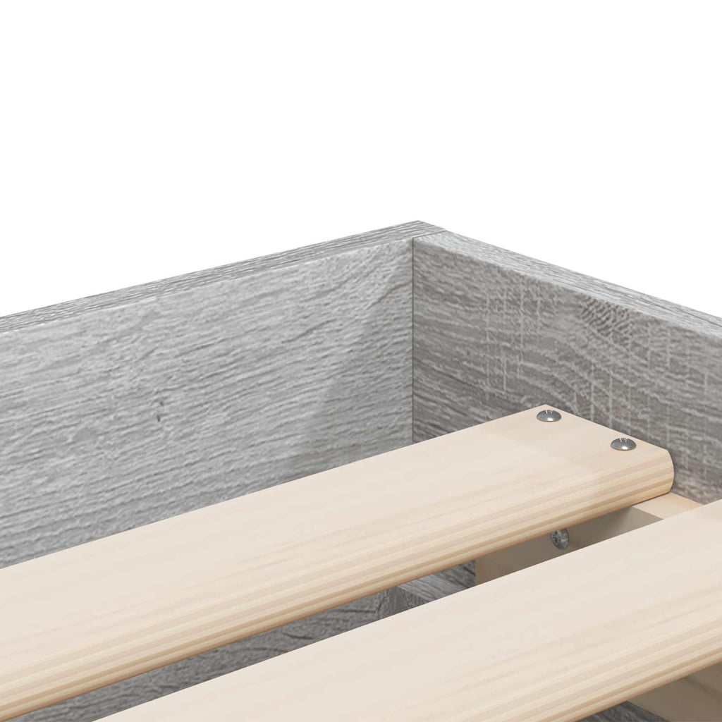Lovos rėmas su saugojimu su stalčių Betono pilka 80 x 200 cm