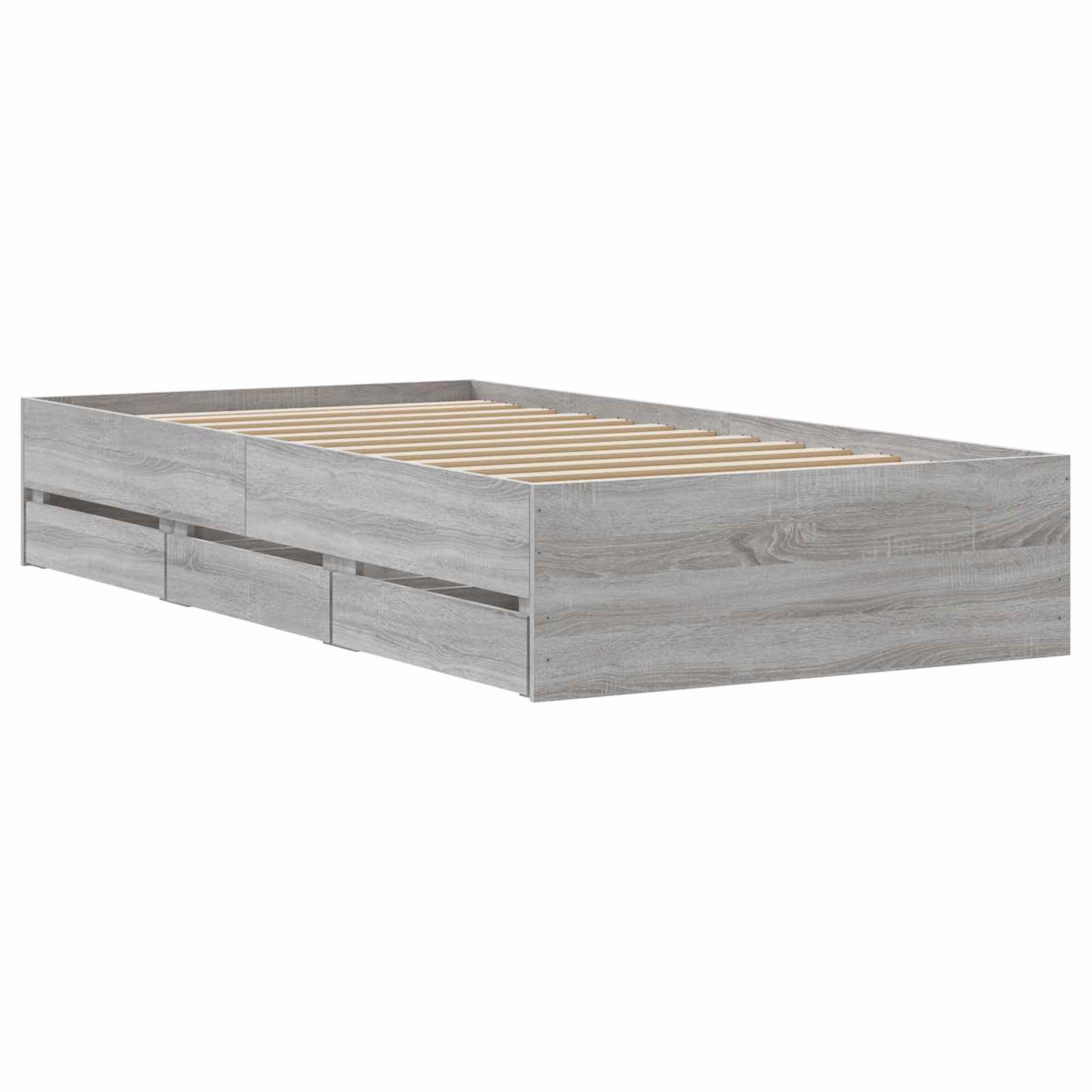 Lovos rėmas su saugojimu su stalčių Betono pilka 80 x 200 cm