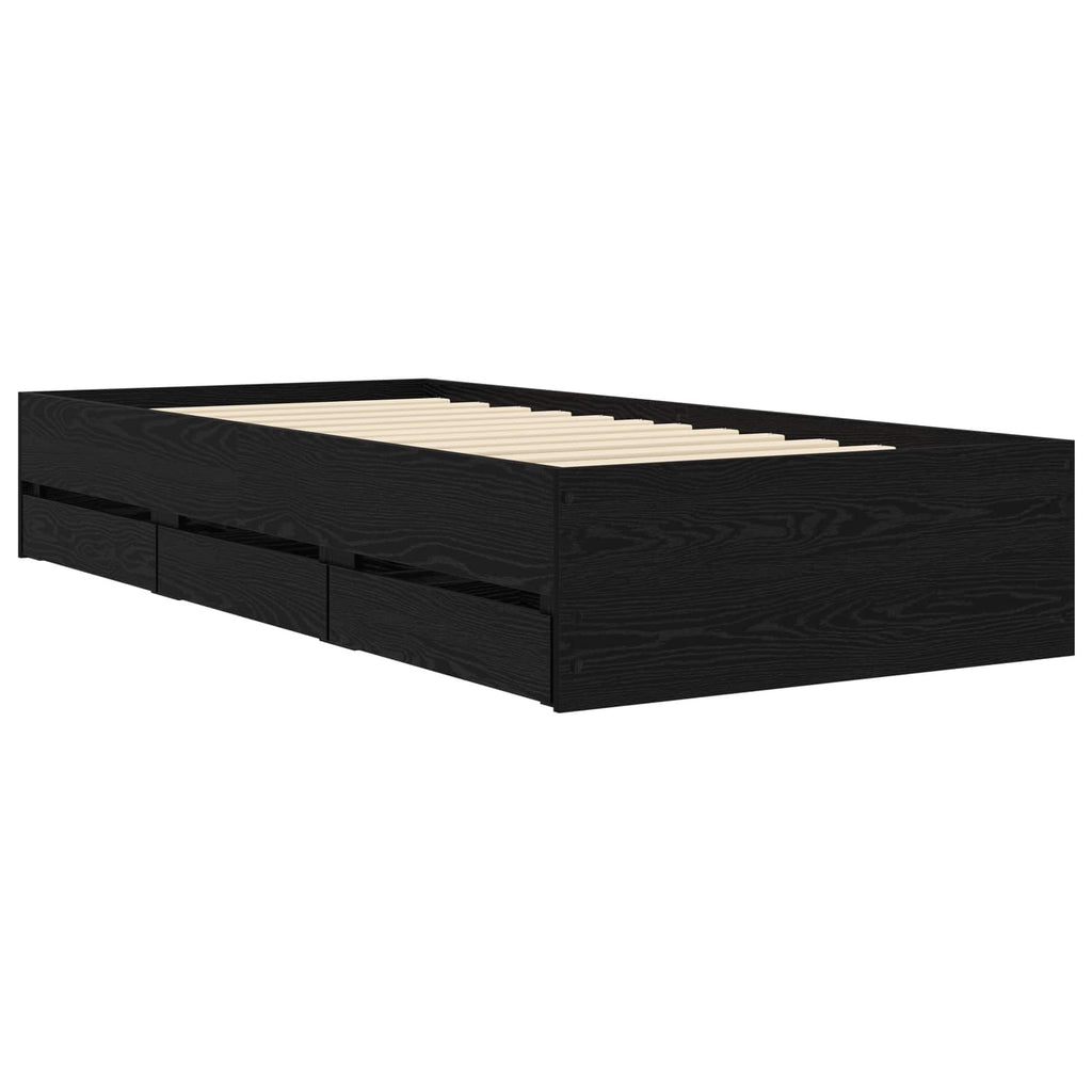 Lovos rėmas su saugojimu su stalčių Juodojo ąžuolo 80 x 200 cm