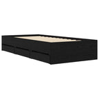 Lovos rėmas su saugojimu su stalčių Juodojo ąžuolo 80 x 200 cm
