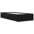 Lovos rėmas su saugojimu su stalčių Juodojo ąžuolo 80 x 200 cm