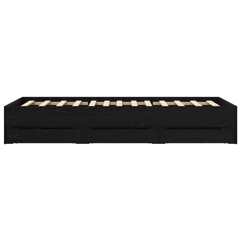 Lovos rėmas su saugojimu su stalčių Juodojo ąžuolo 80 x 200 cm