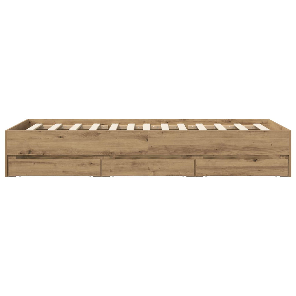 Lovos rėmas su saugojimu su stalčių Artisano ąžuolo 80 x 200 cm