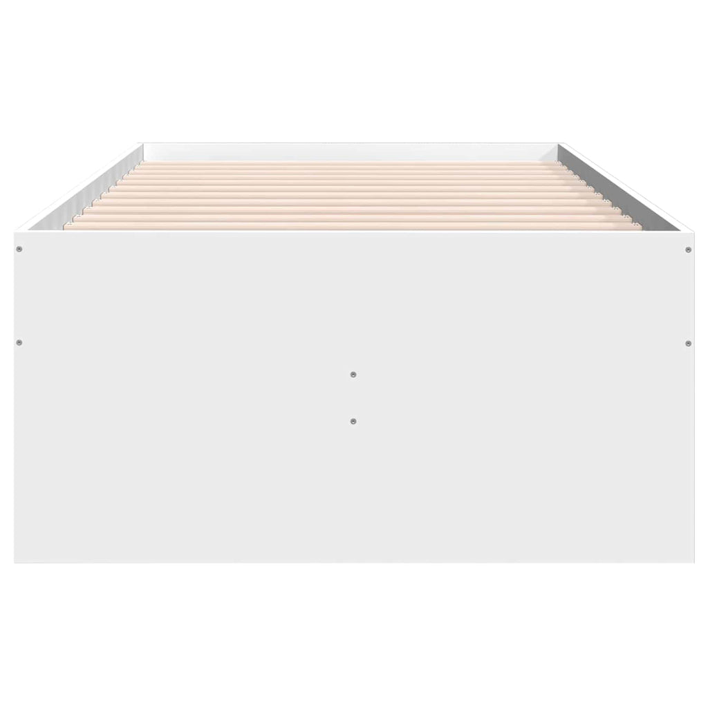 Lovos rėmas su saugojimu Balta 80 x 200 cm Apdirbta mediena