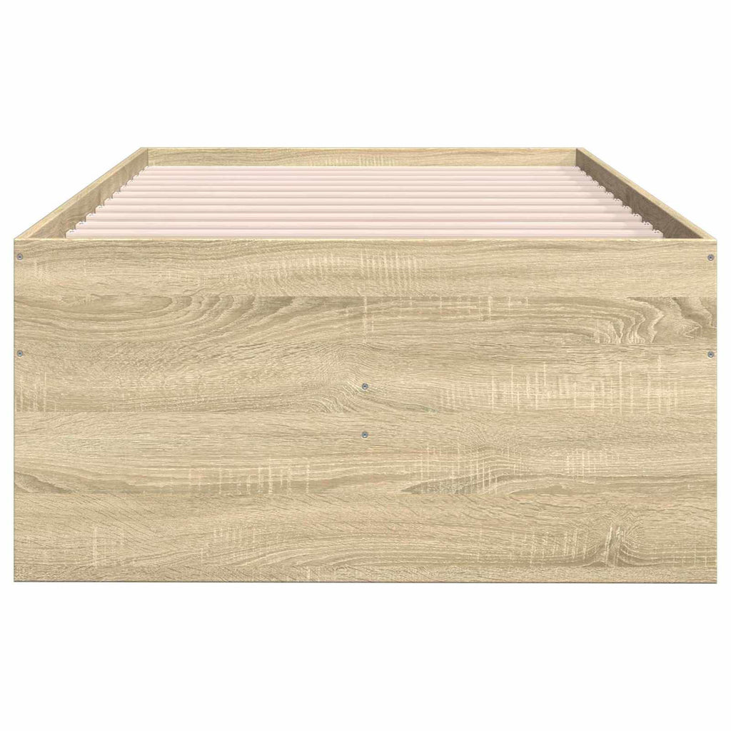 Lovos rėmas su saugojimu su stalčių Sonoma ąžuolas 80 x 200 cm