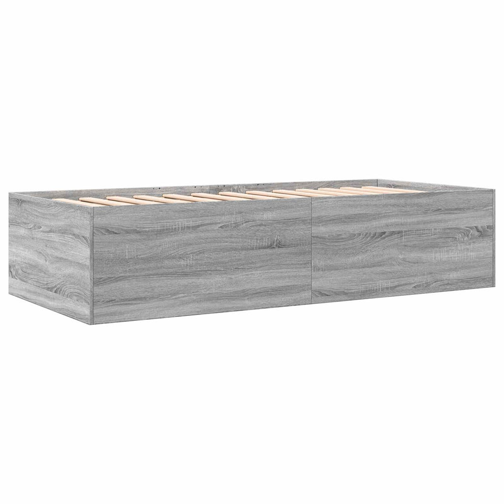 Lovos rėmas su saugojimu su stalčių Pilka Sonoma 80 x 200 cm