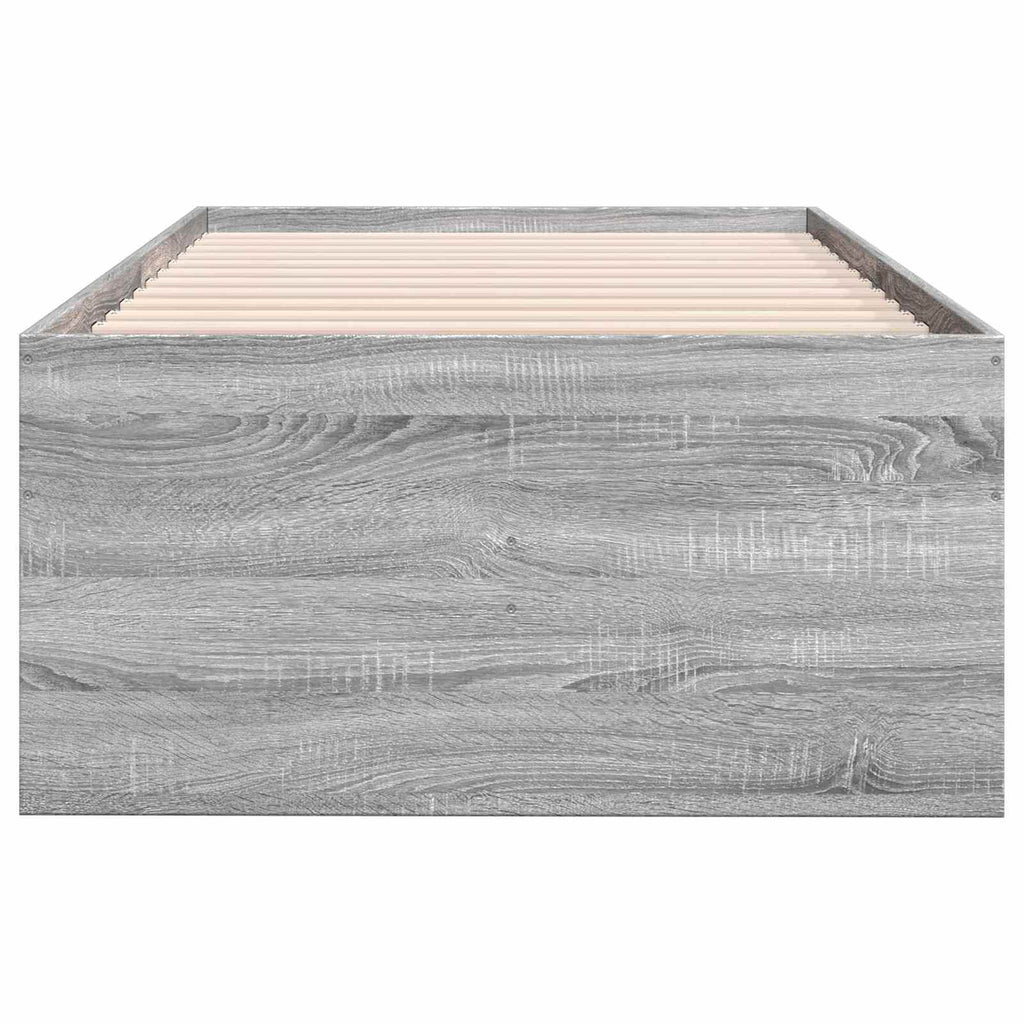 Lovos rėmas su saugojimu su stalčių Pilka Sonoma 80 x 200 cm