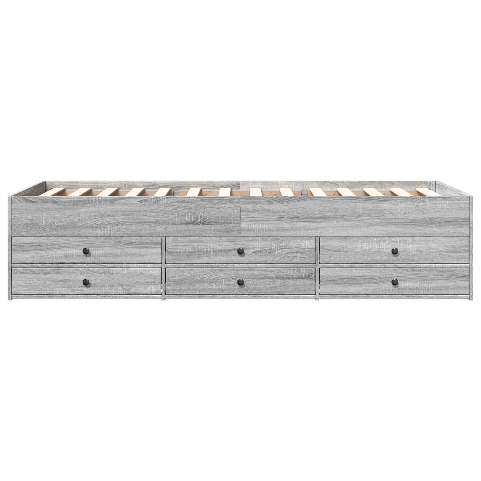 Lovos rėmas su saugojimu su stalčių Pilka Sonoma 80 x 200 cm