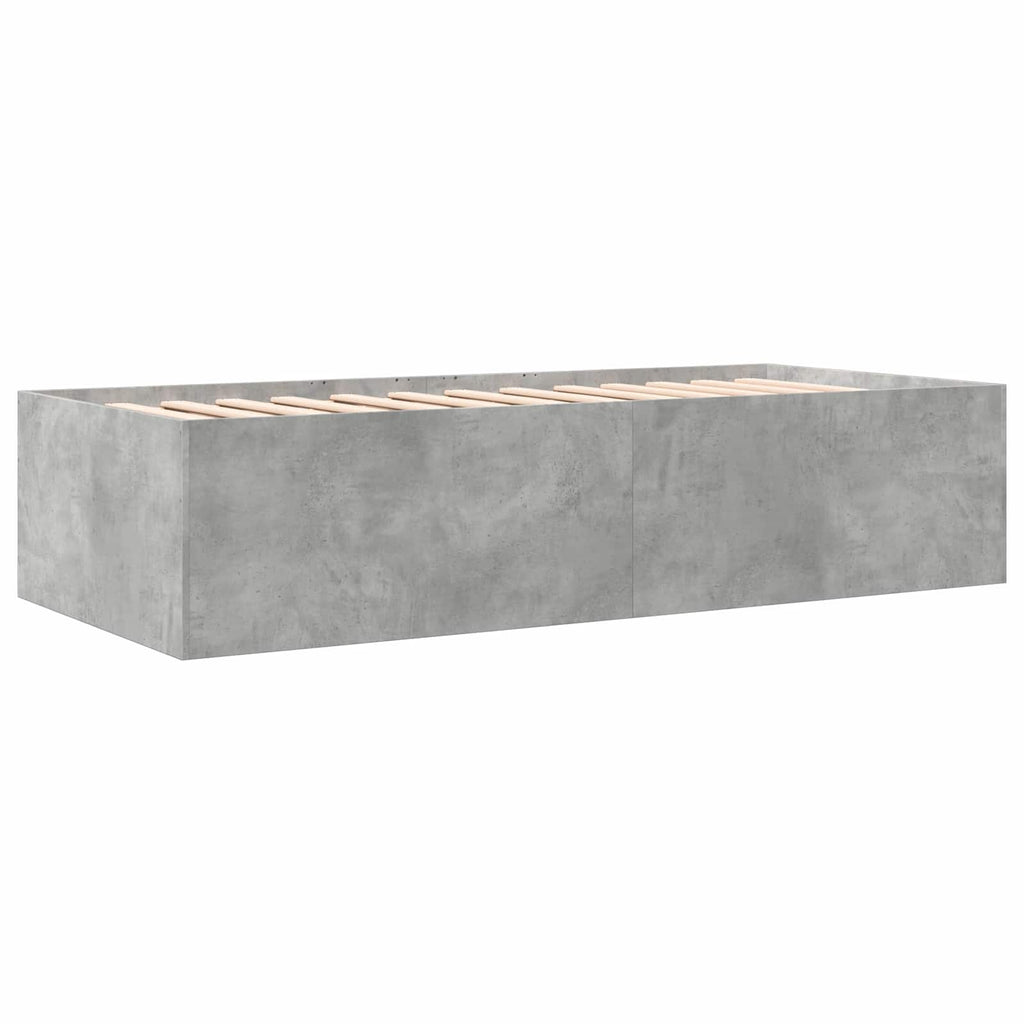 Lovos rėmas su saugojimu su stalčių Betono pilka 80 x 200 cm