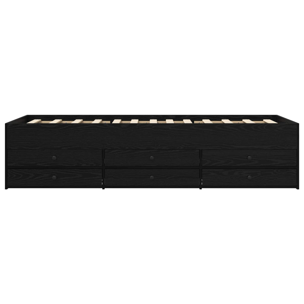 Lovos rėmas su saugojimu su stalčių Juodojo ąžuolo 80 x 200 cm