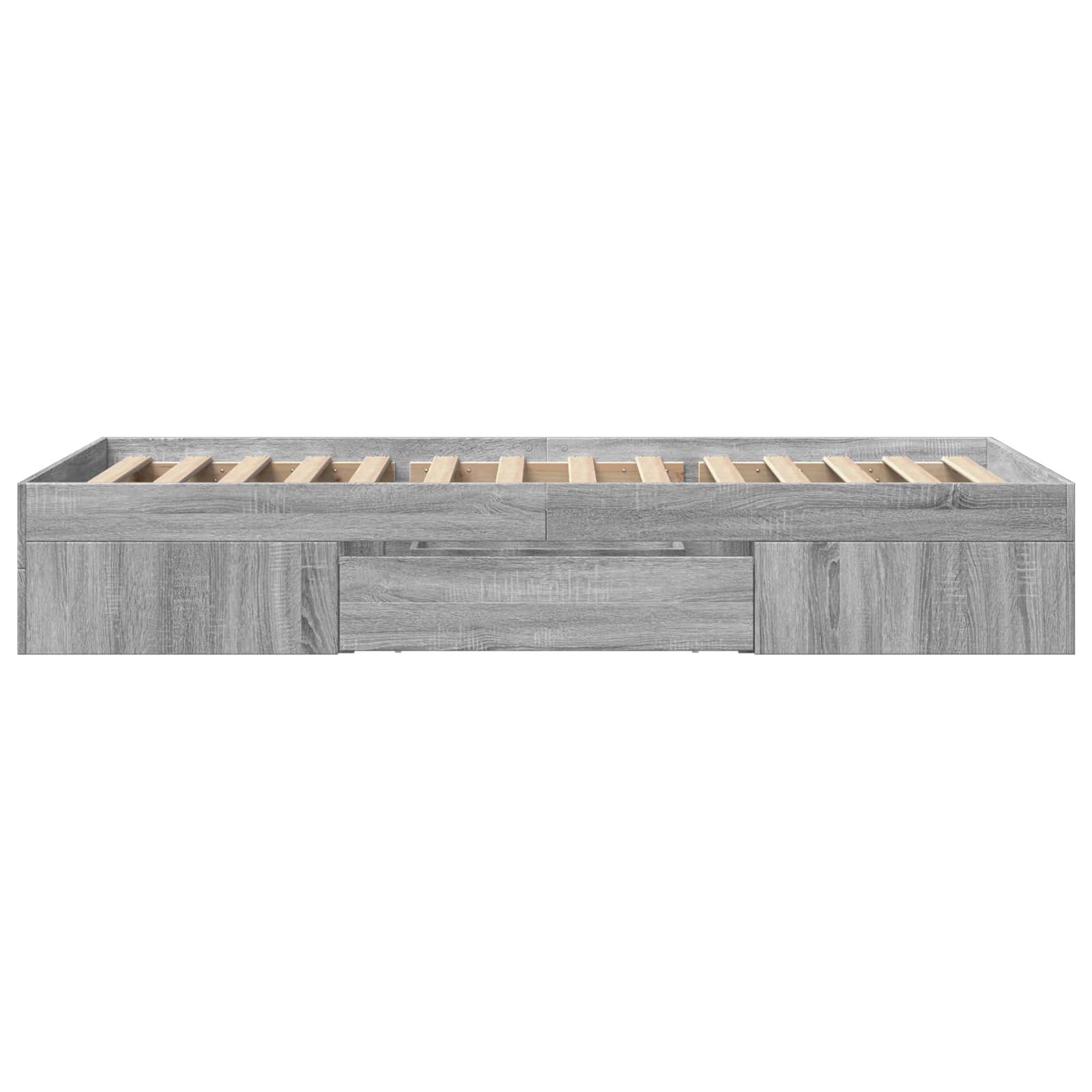 Lovos rėmas su saugojimu su stalčių Pilka Sonoma 80 x 200 cm