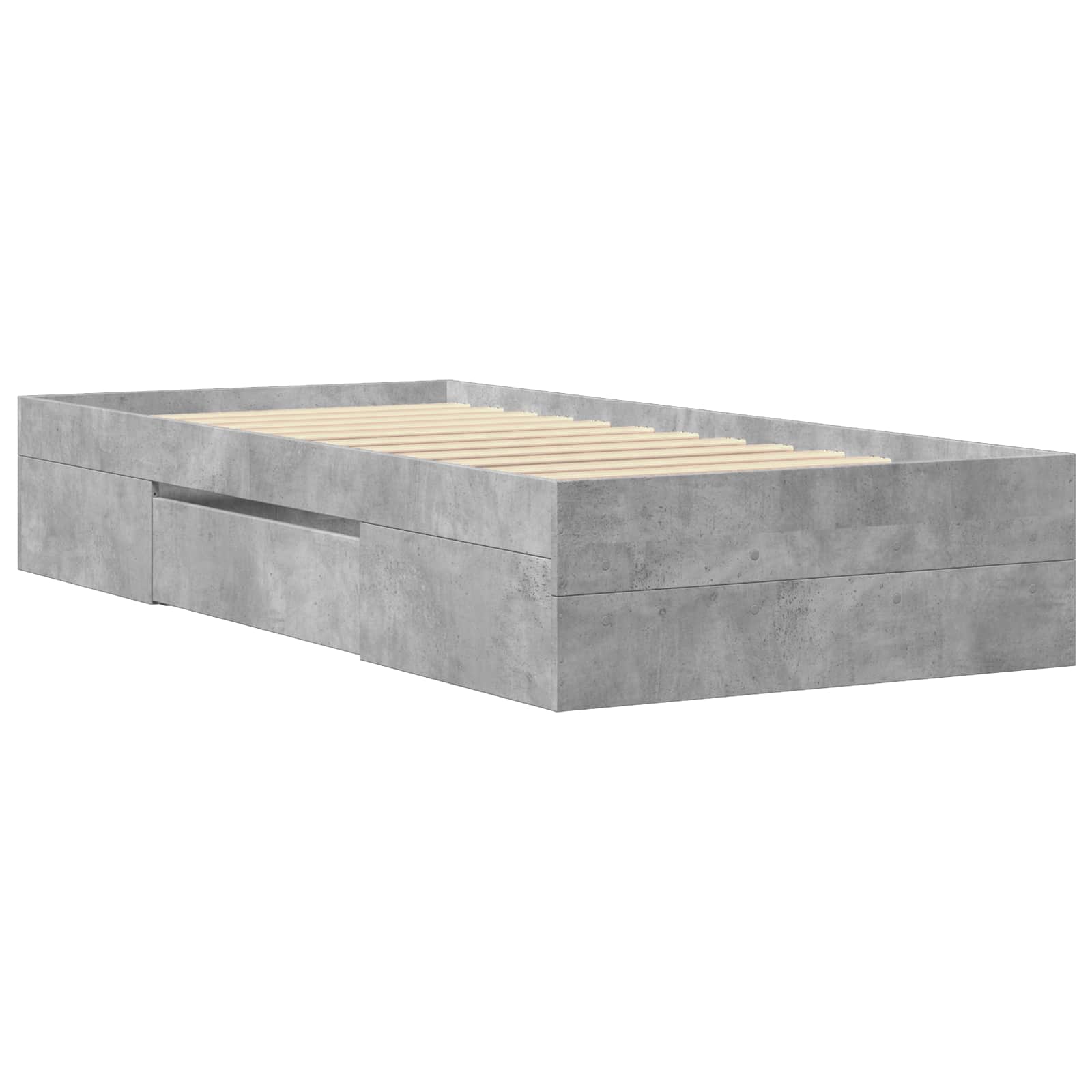 Lovos rėmas su saugojimu su stalčių Betono pilka 80 x 200 cm