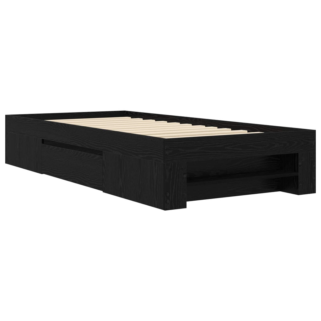 Lovos rėmas su saugojimu su stalčių Juodojo ąžuolo 80 x 200 cm