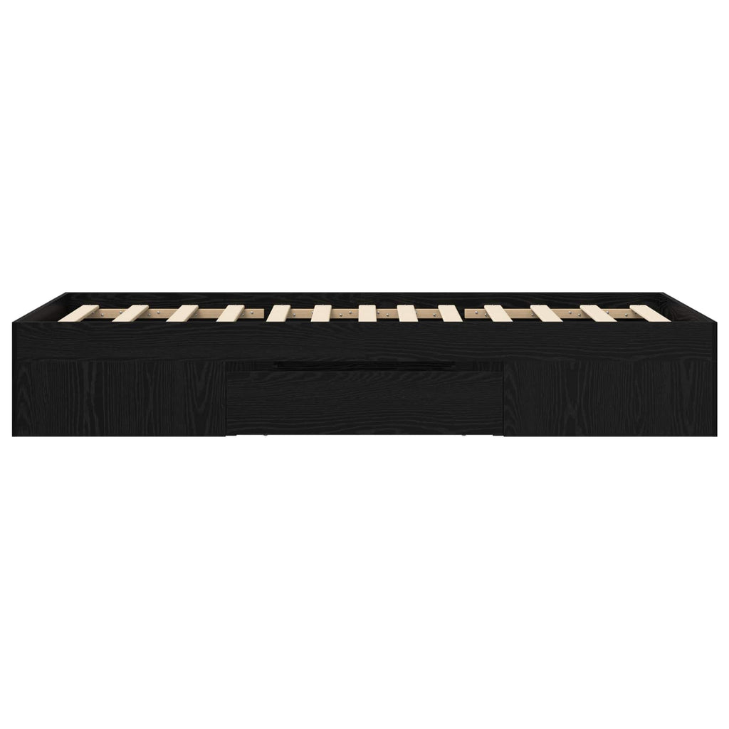 Lovos rėmas su saugojimu su stalčių Juodojo ąžuolo 80 x 200 cm