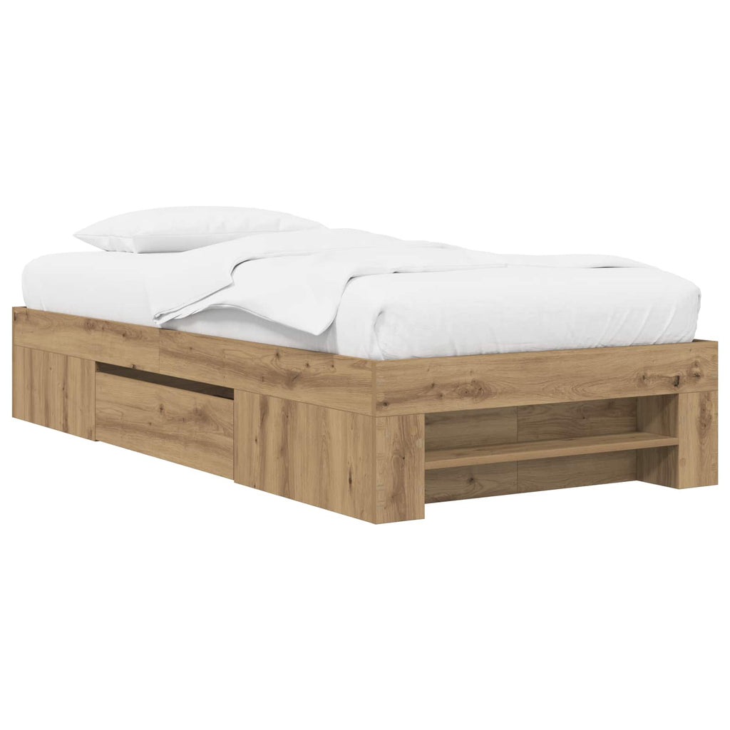 Lovos rėmas su saugojimu su stalčių Artisano ąžuolo 80 x 200 cm