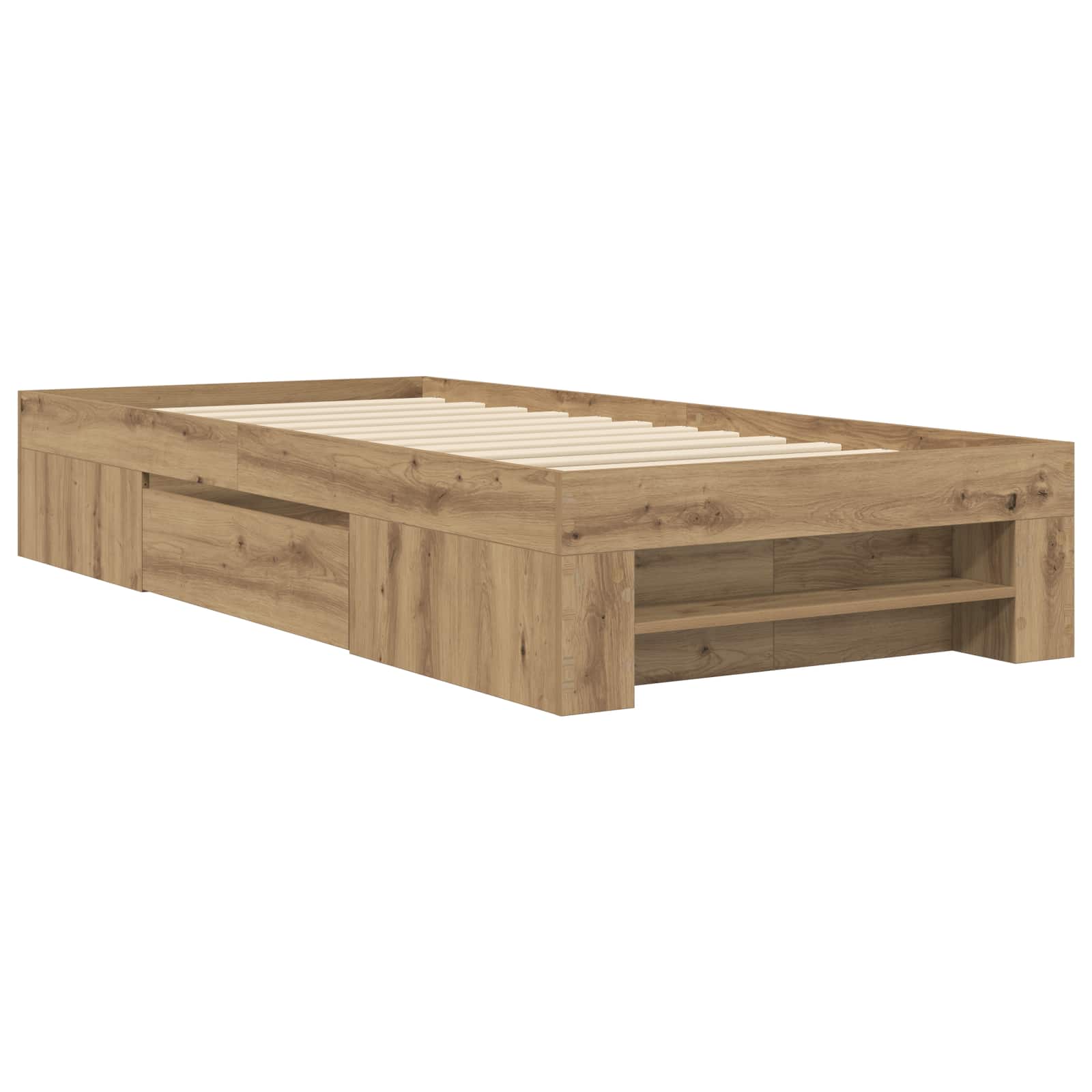 Lovos rėmas su saugojimu su stalčių Artisano ąžuolo 80 x 200 cm