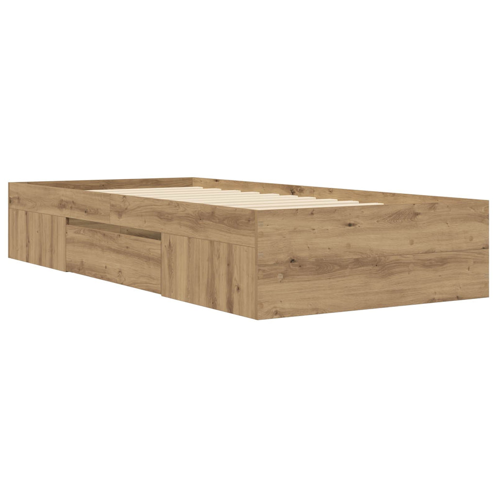 Lovos rėmas su saugojimu su stalčių Artisano ąžuolo 80 x 200 cm