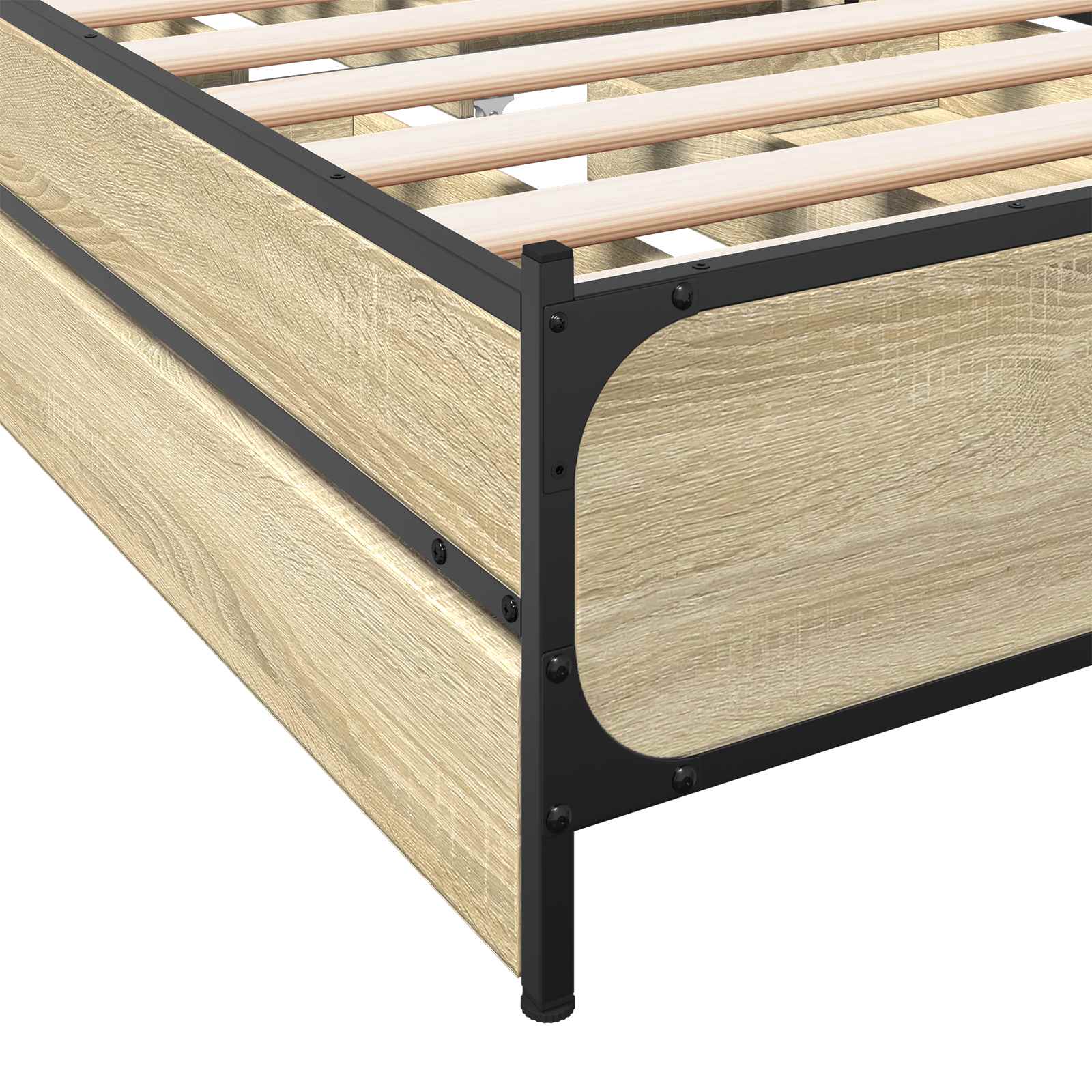 Lovos Rėmas su Galvūgaliu su stalčių Sonoma ąžuolas 80 x 200 cm