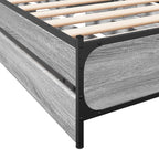 Lovos Rėmas su Galvūgaliu su stalčių Pilka Sonoma 80 x 200 cm
