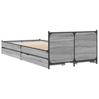 Lovos Rėmas su Galvūgaliu su stalčių Pilka Sonoma 80 x 200 cm