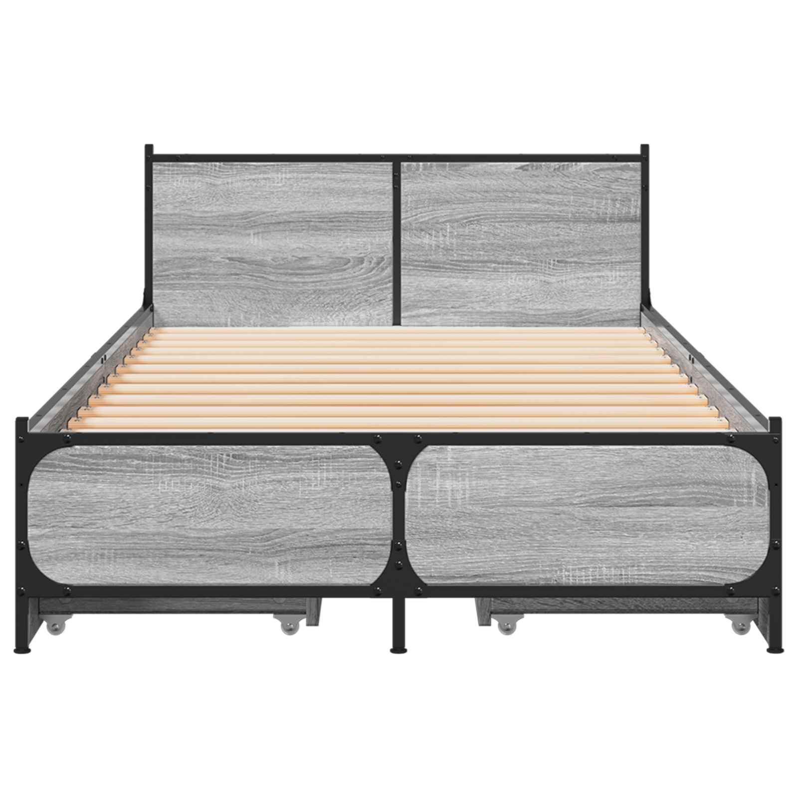 Lovos Rėmas su Galvūgaliu su stalčių Pilka Sonoma 80 x 200 cm